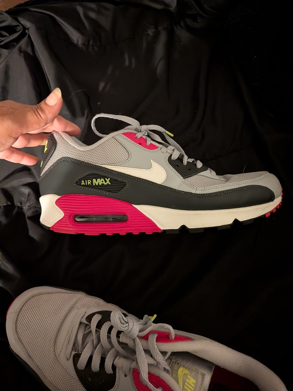 Nike Air Max Men’s Gray, Pink & Black Athletic Sneakers